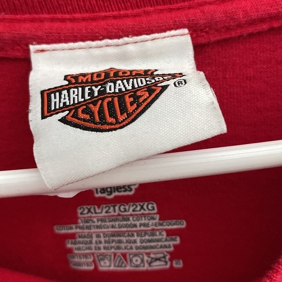 Harley Davidson red long sleeve Christmas tee - Picture 9 of 9